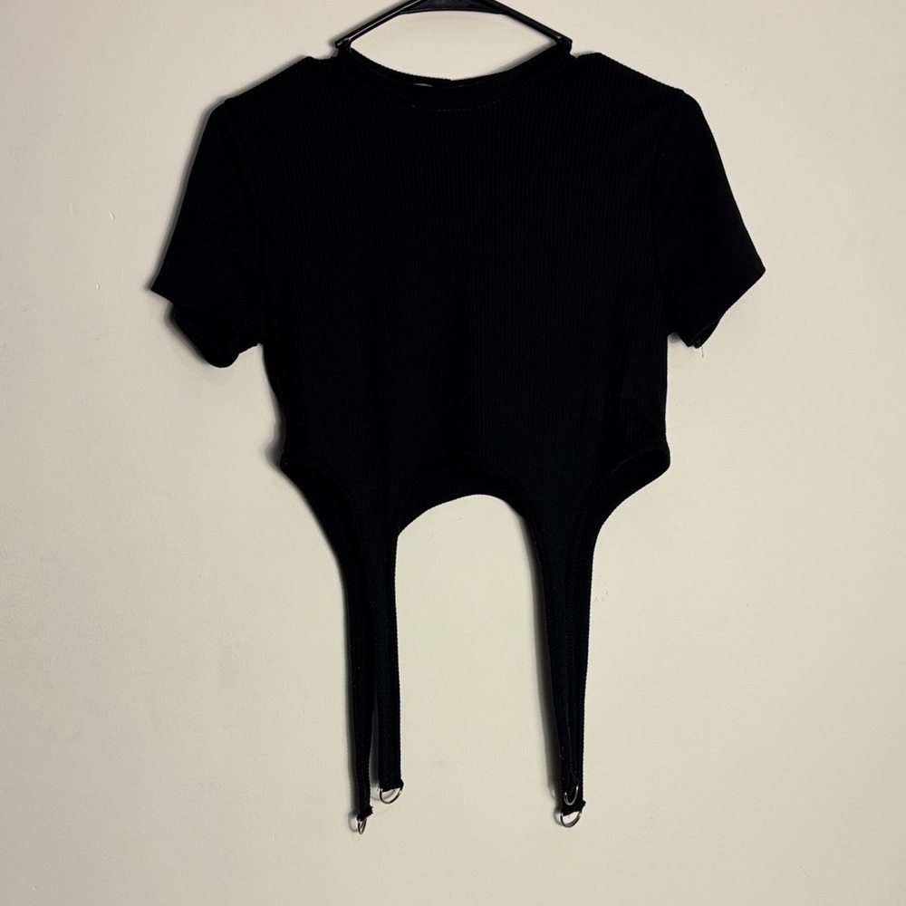 Papaya Jet Black Short Sleeve Bodysuit